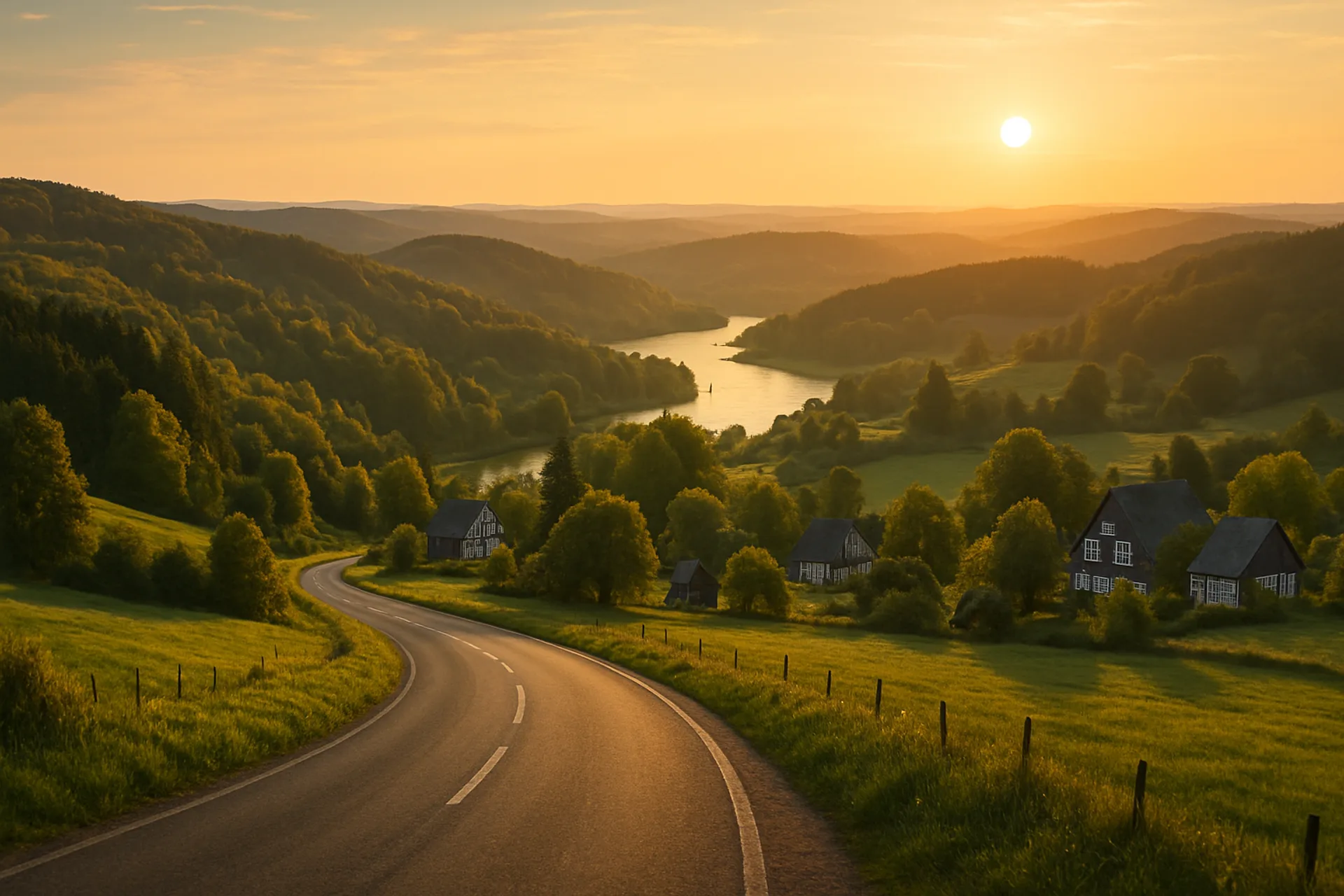 Motorrad fahren im Bergischen Land